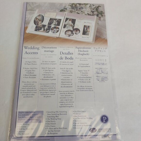 Creative Memories Collection Wedding Bouquet Paper Sticker Kit Pack Elegant 2002 - Picture 14 of 16